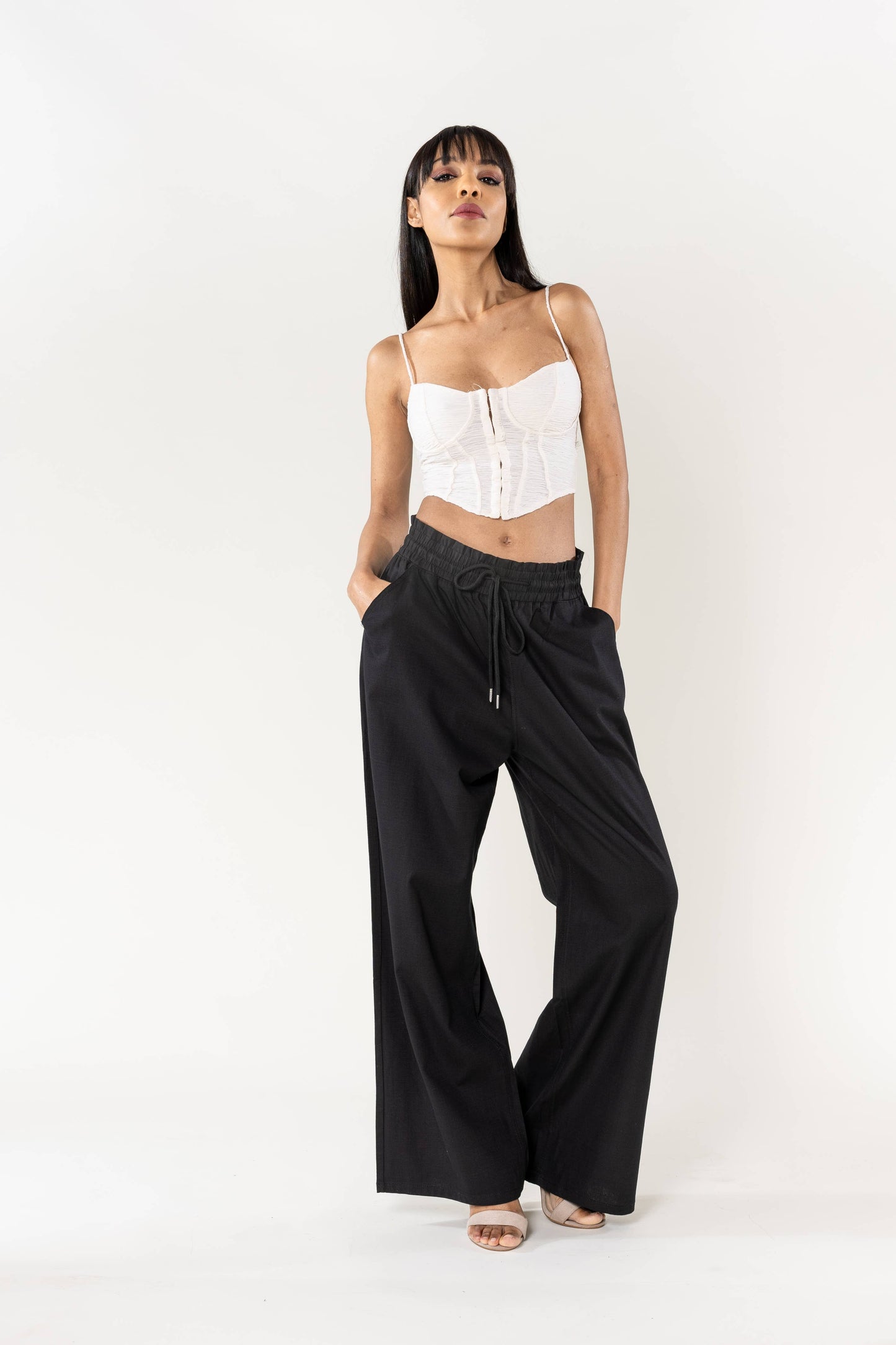 Pantalon façon lin