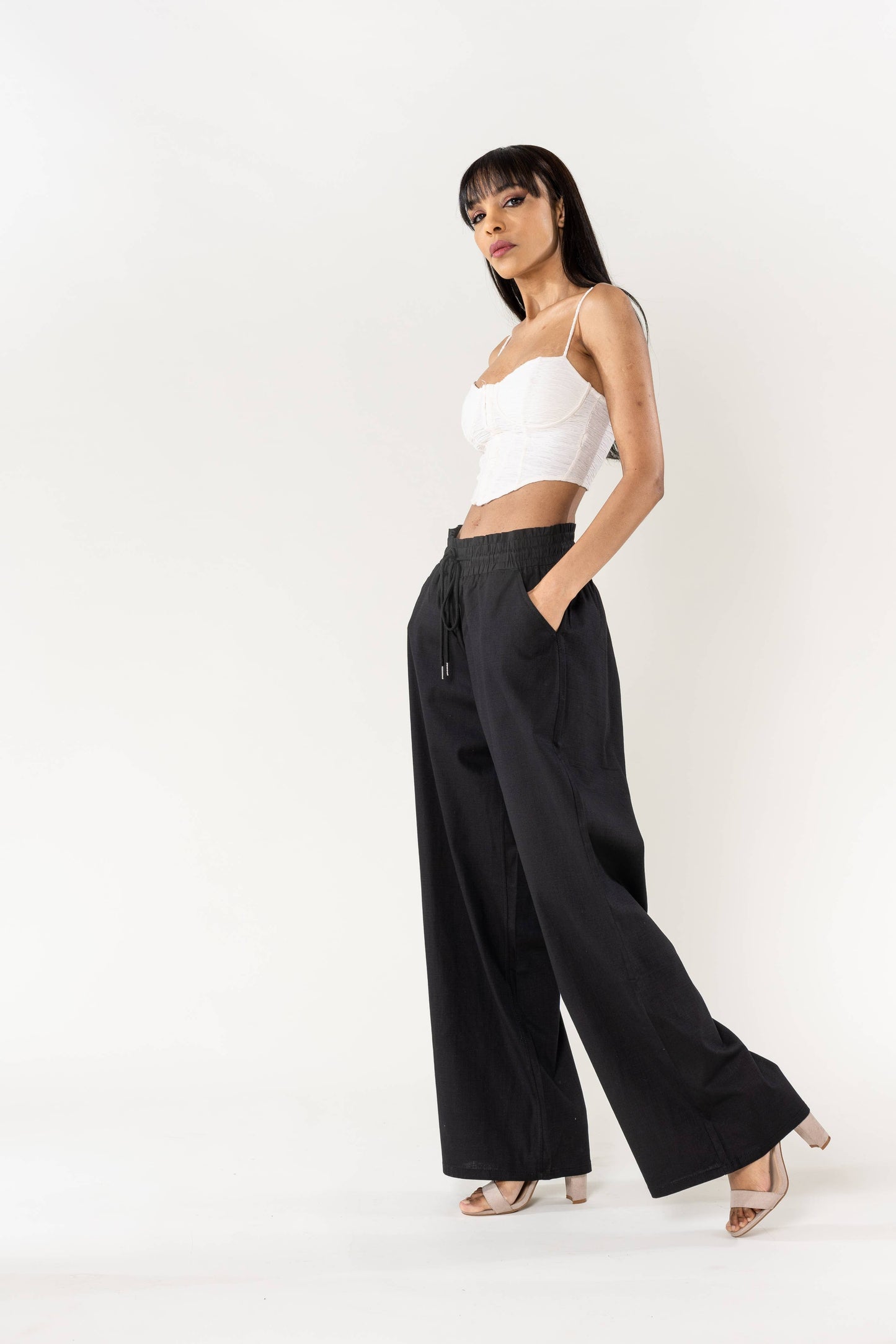 Pantalon façon lin