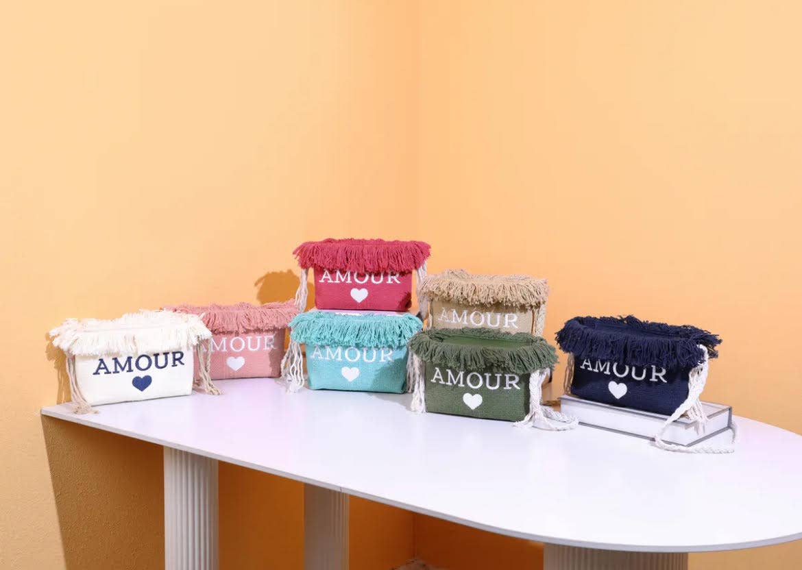 Pochette zippée "Amour"