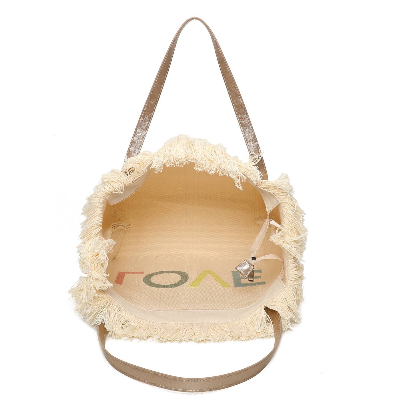Cabas zippé avec marquage "Love" parfait pour l'été, plage
