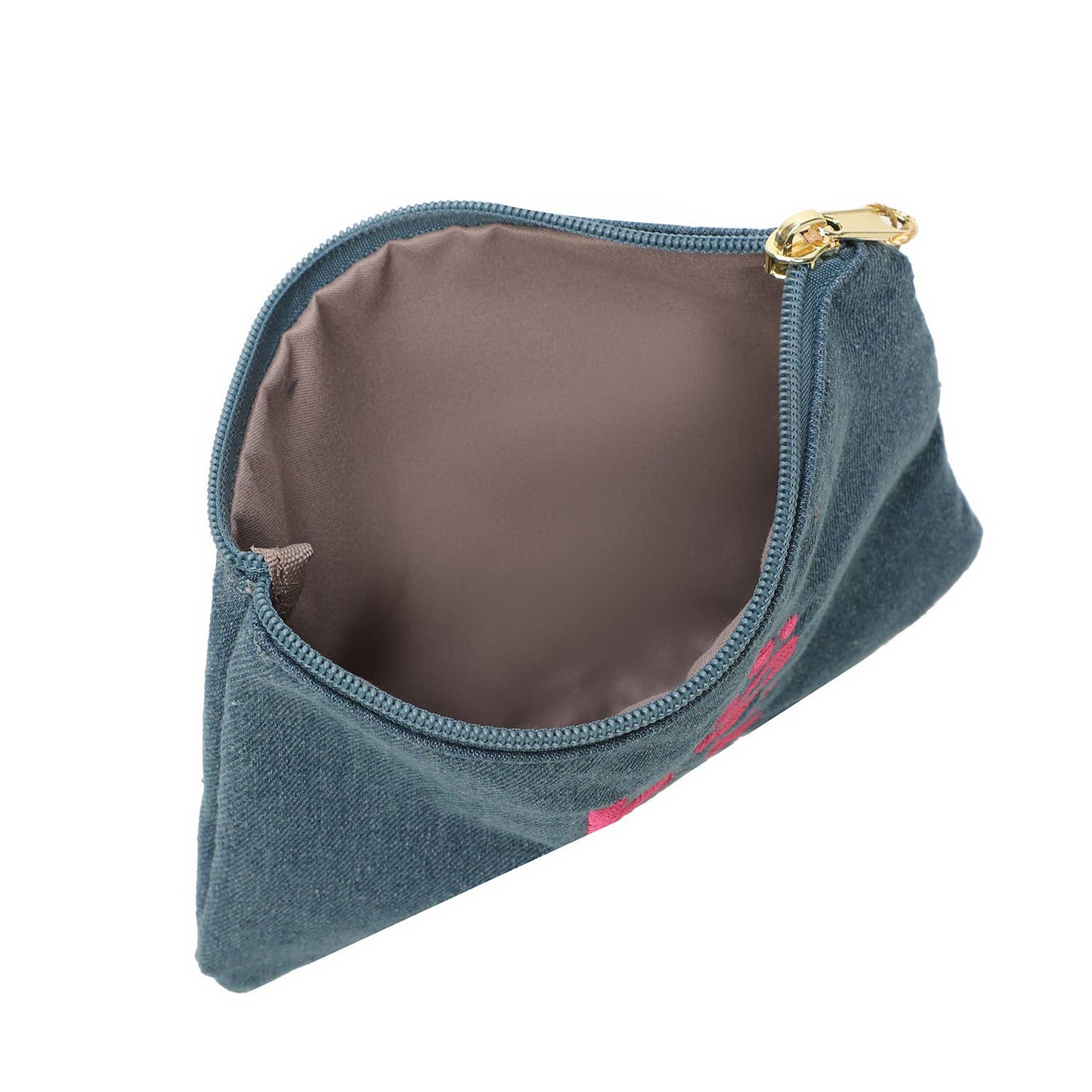 Pochette, trousse à message "LOVE" avec patte de chat