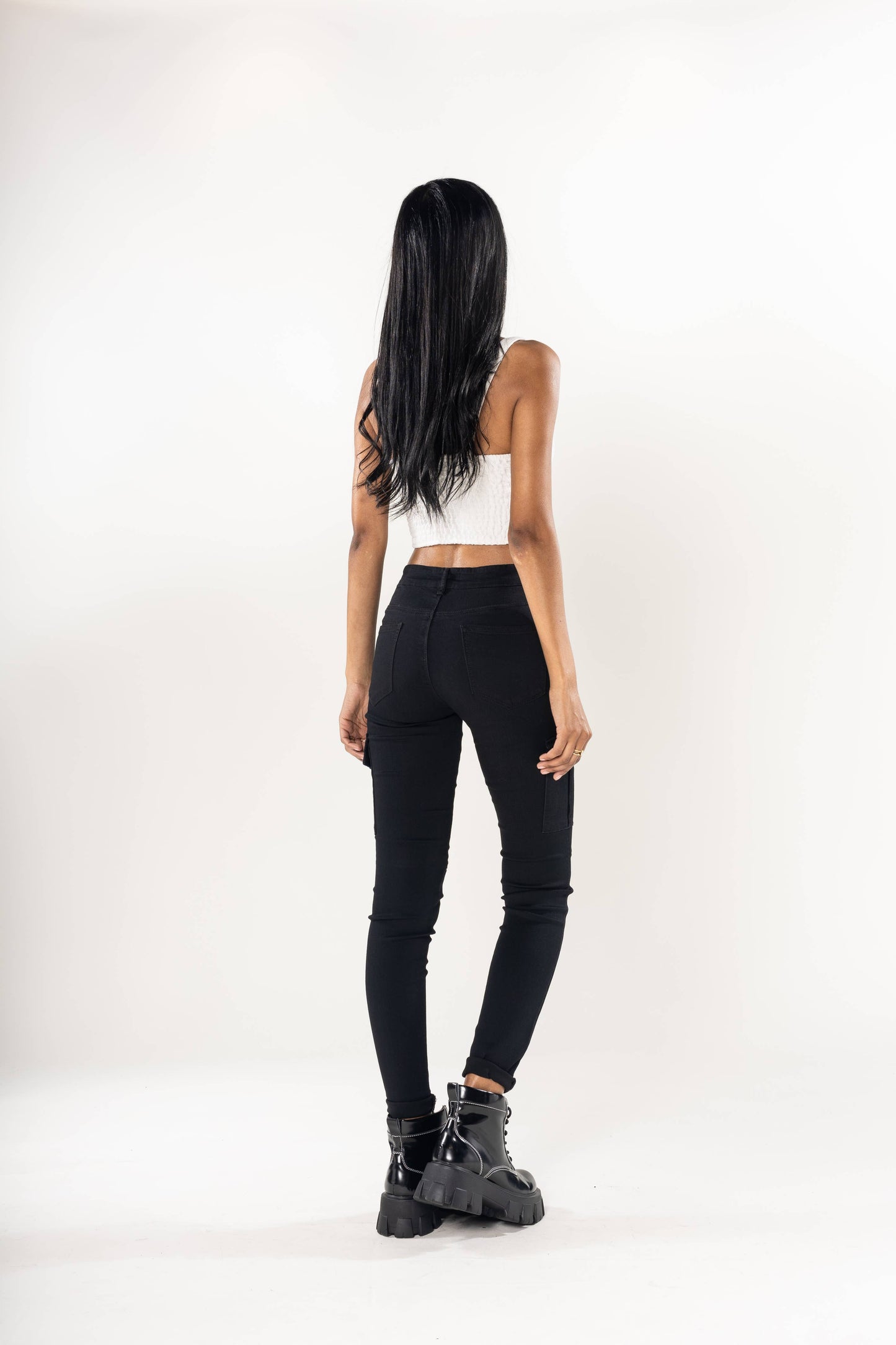 Cargo slim stretch Taille Haute