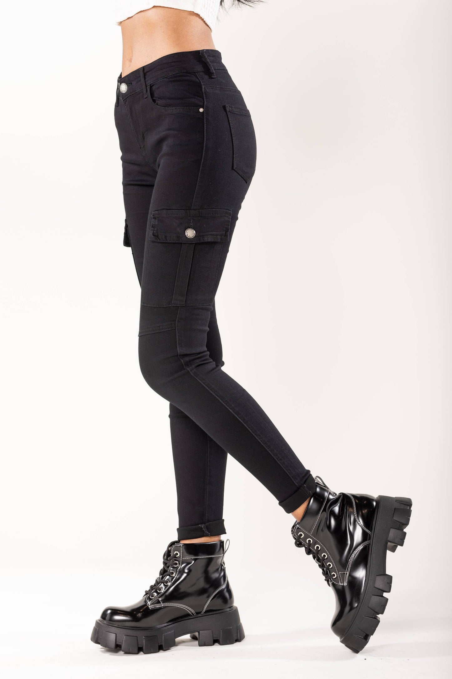 Cargo slim stretch Taille Haute