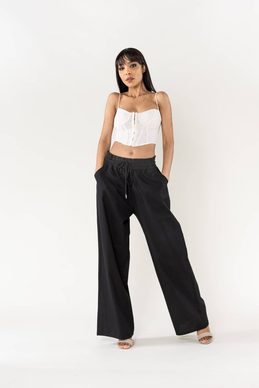Pantalon façon lin