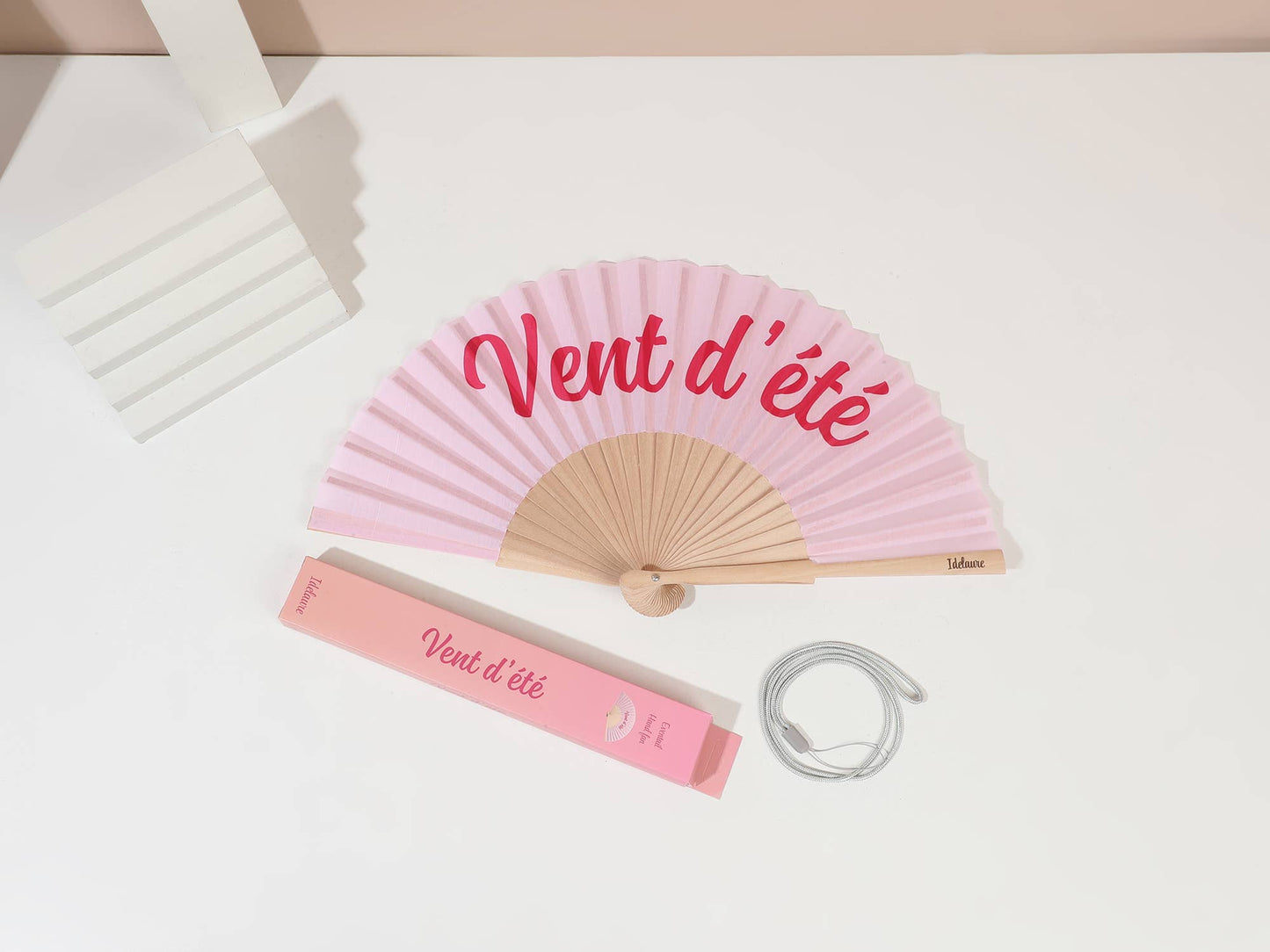Boîte de 40 eventails, 8 motifs été